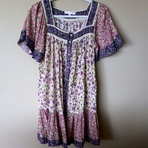 Floral Short Sleeve Summer Dress